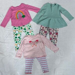 Girls’ 18 months Pants, Long Sleeve 3 Outfits Bundle